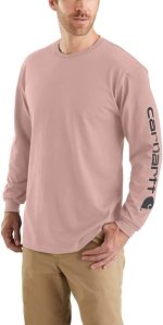 Carhartt Men's Loose Fit Heavyweight Long Logo Sleeve Graphic T-Shirt